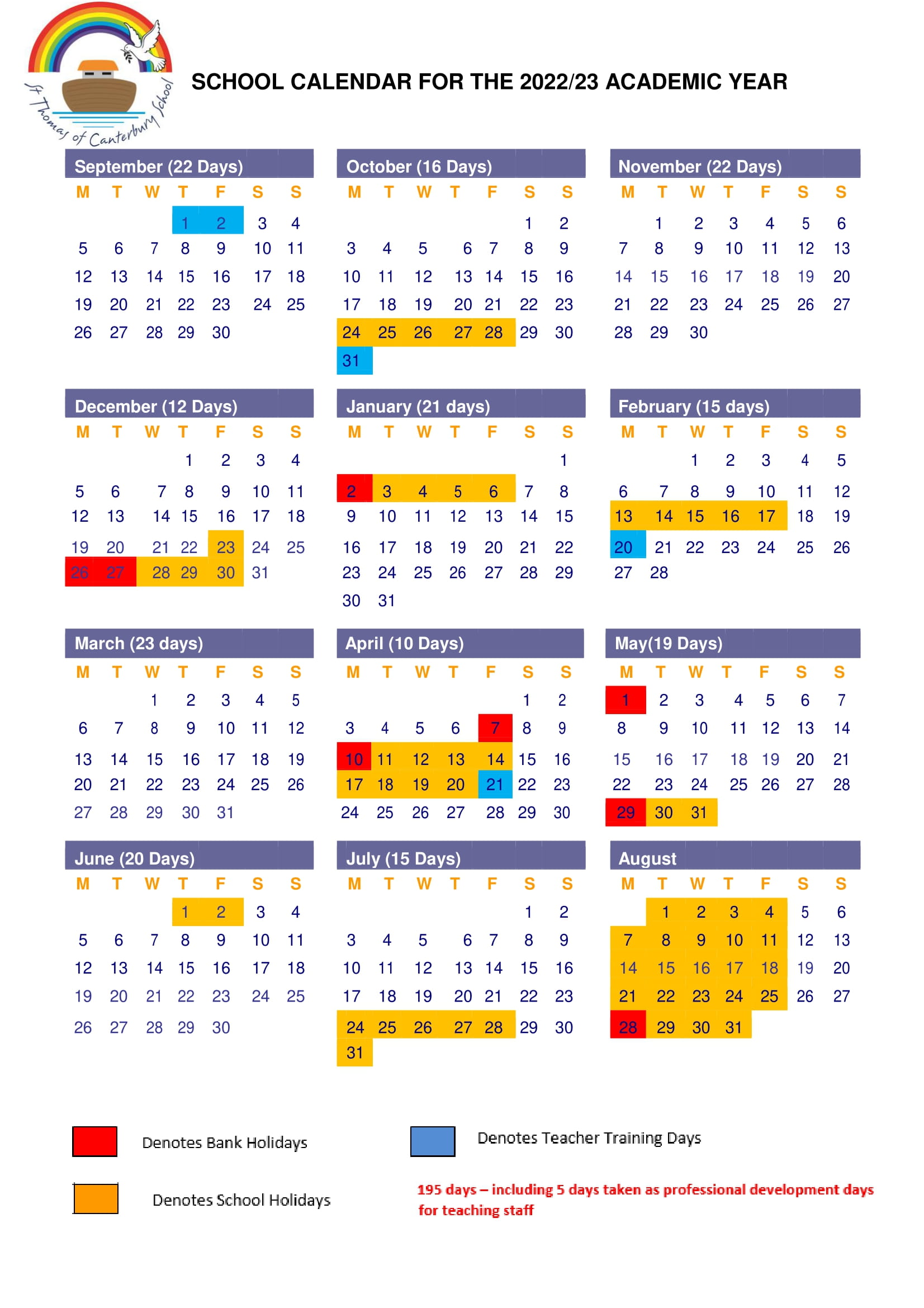 Term Dates 2022 23